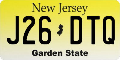 NJ license plate J26DTQ