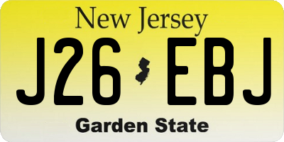 NJ license plate J26EBJ