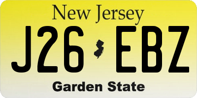 NJ license plate J26EBZ