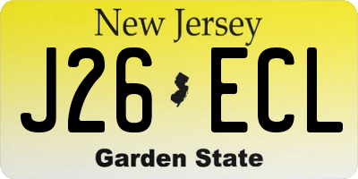 NJ license plate J26ECL