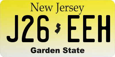 NJ license plate J26EEH