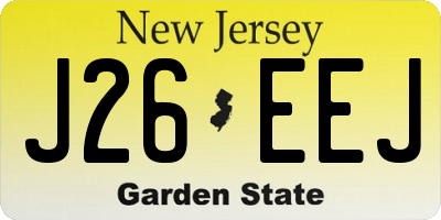 NJ license plate J26EEJ