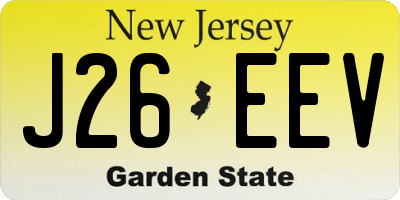 NJ license plate J26EEV