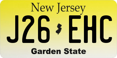 NJ license plate J26EHC