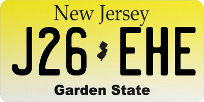 NJ license plate J26EHE