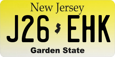 NJ license plate J26EHK