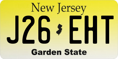 NJ license plate J26EHT