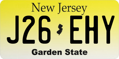 NJ license plate J26EHY
