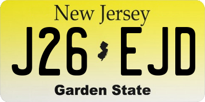 NJ license plate J26EJD