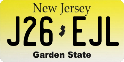 NJ license plate J26EJL