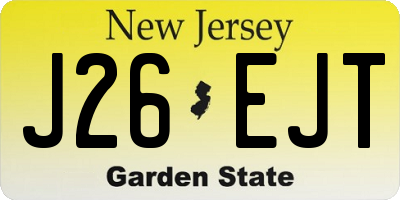 NJ license plate J26EJT
