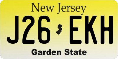 NJ license plate J26EKH