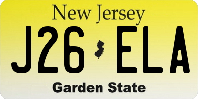 NJ license plate J26ELA