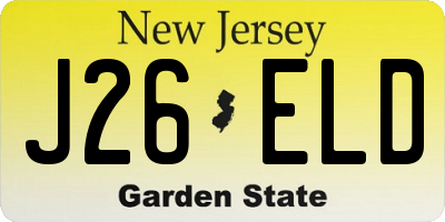 NJ license plate J26ELD