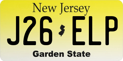 NJ license plate J26ELP