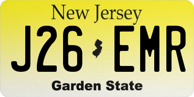 NJ license plate J26EMR