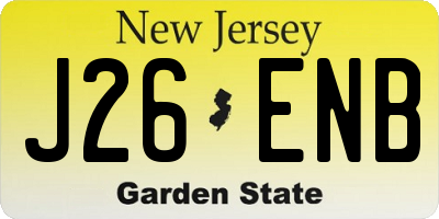 NJ license plate J26ENB