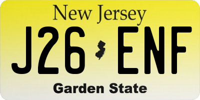 NJ license plate J26ENF