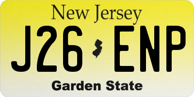 NJ license plate J26ENP