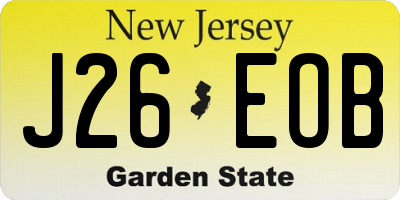 NJ license plate J26EOB