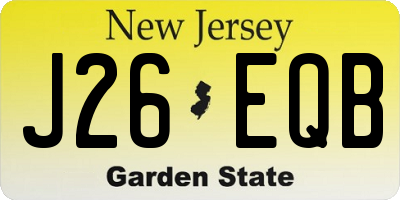 NJ license plate J26EQB
