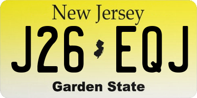NJ license plate J26EQJ