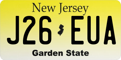 NJ license plate J26EUA