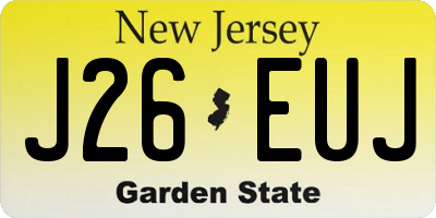 NJ license plate J26EUJ