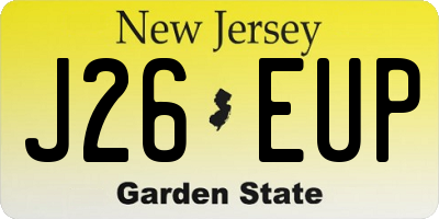 NJ license plate J26EUP