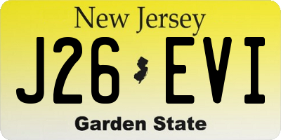 NJ license plate J26EVI