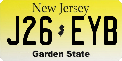 NJ license plate J26EYB