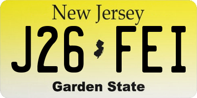 NJ license plate J26FEI
