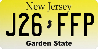 NJ license plate J26FFP