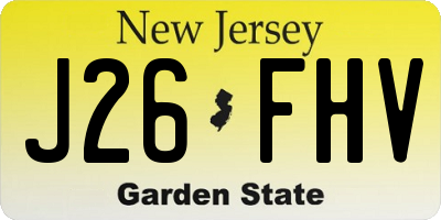 NJ license plate J26FHV
