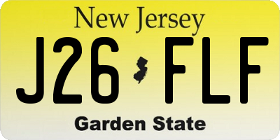 NJ license plate J26FLF