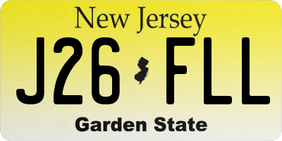 NJ license plate J26FLL