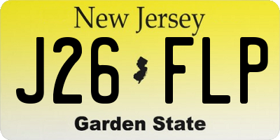 NJ license plate J26FLP
