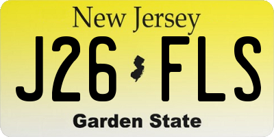 NJ license plate J26FLS