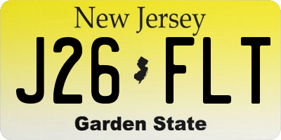 NJ license plate J26FLT