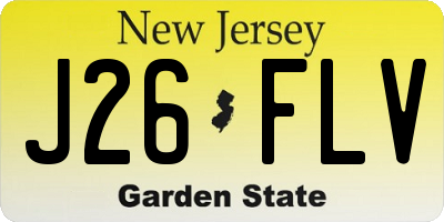 NJ license plate J26FLV