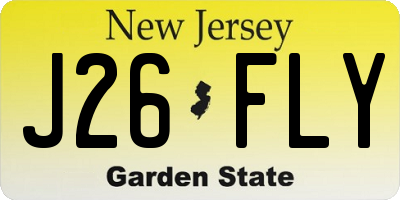 NJ license plate J26FLY