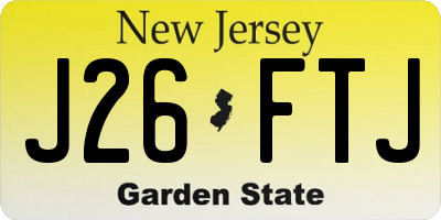 NJ license plate J26FTJ