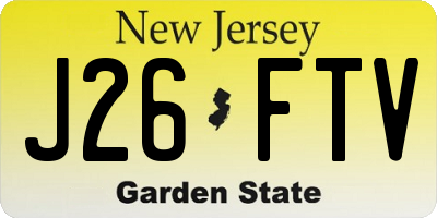 NJ license plate J26FTV