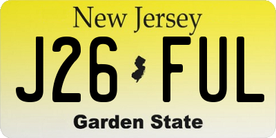 NJ license plate J26FUL