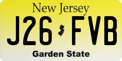 NJ license plate J26FVB