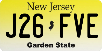 NJ license plate J26FVE