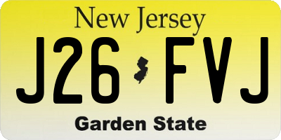 NJ license plate J26FVJ