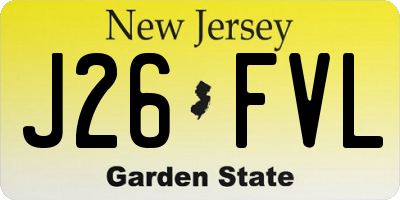 NJ license plate J26FVL