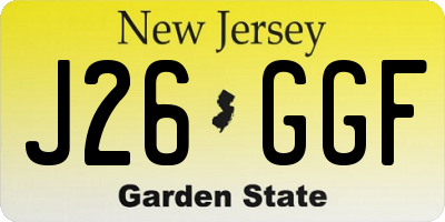 NJ license plate J26GGF