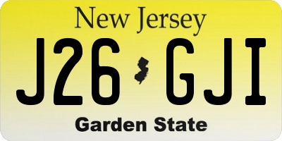 NJ license plate J26GJI